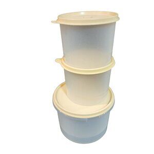 Vintage Tupperware Stackable Storage Containers With Lids